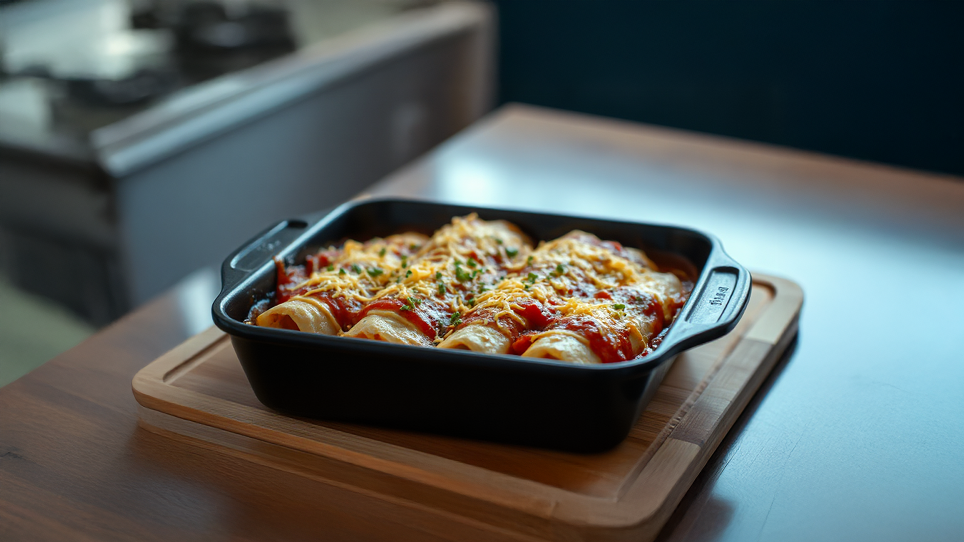 Cannelloni-Auflauf mit herzhaftem Hackfleisch