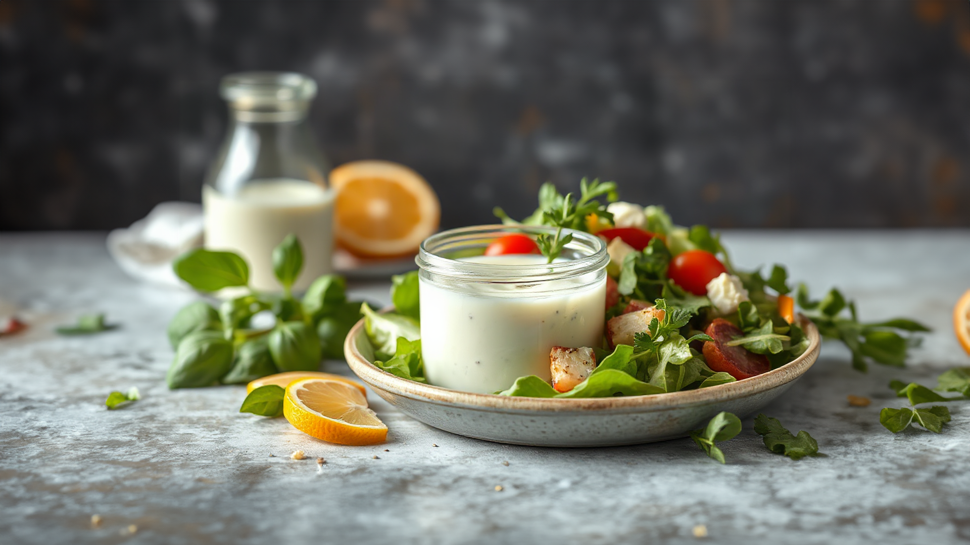 Frisches Joghurt-Dressing mit Zitrusnote