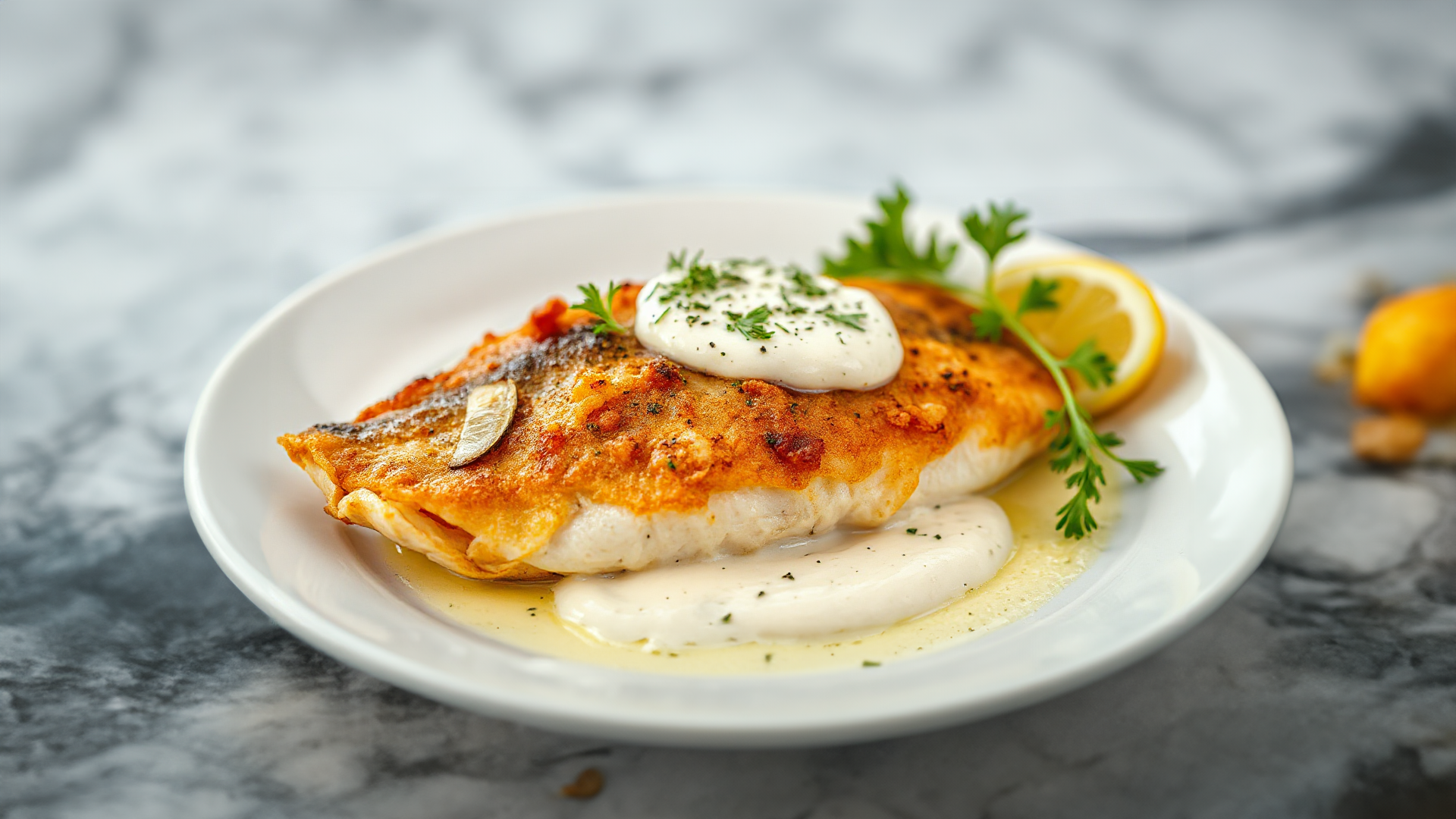 Goldene Forelle mit Meerrettichcreme