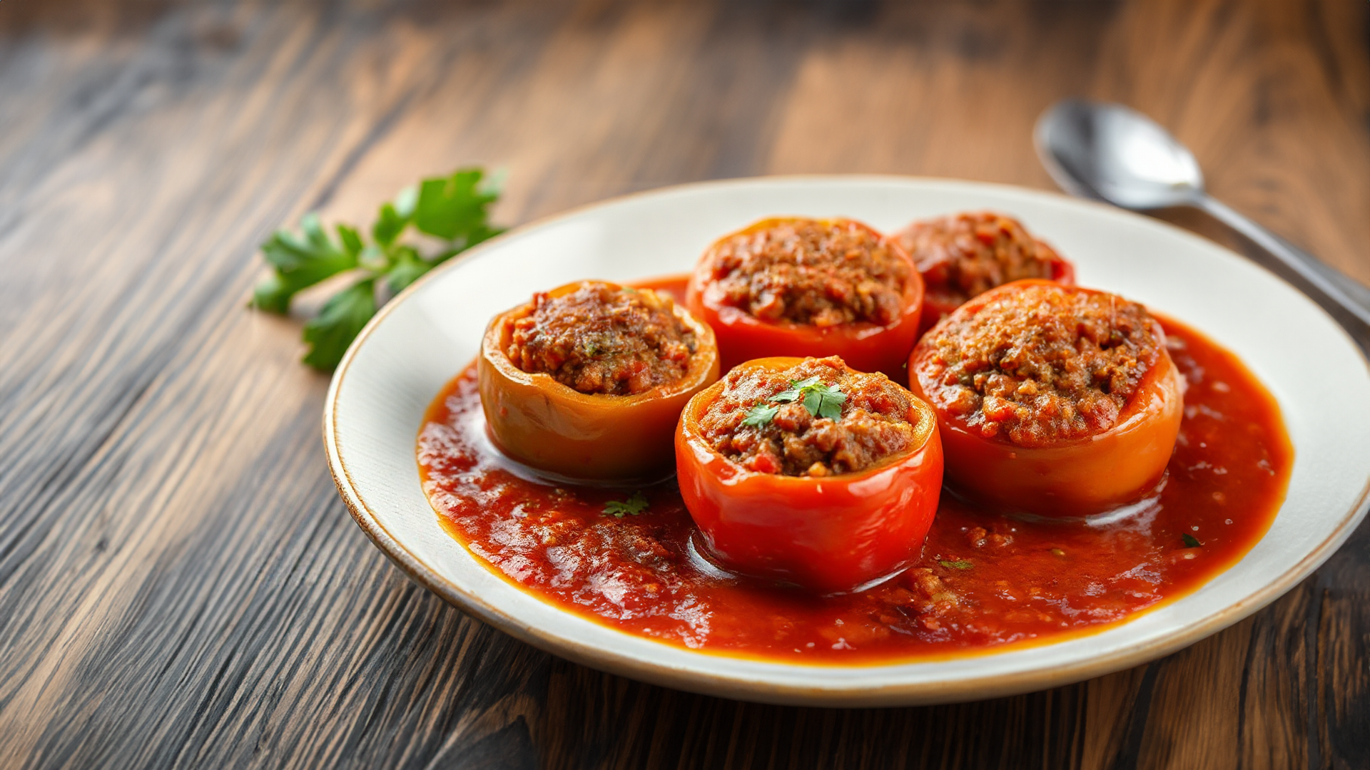 Herzhafte gefüllte Paprikaschoten