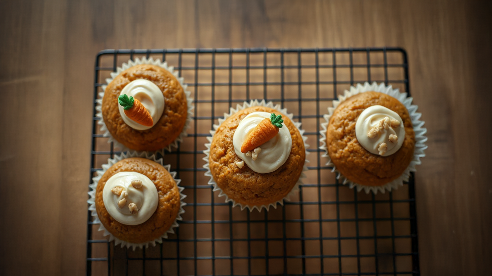 Karotten Muffins mit Frischkäse Frosting