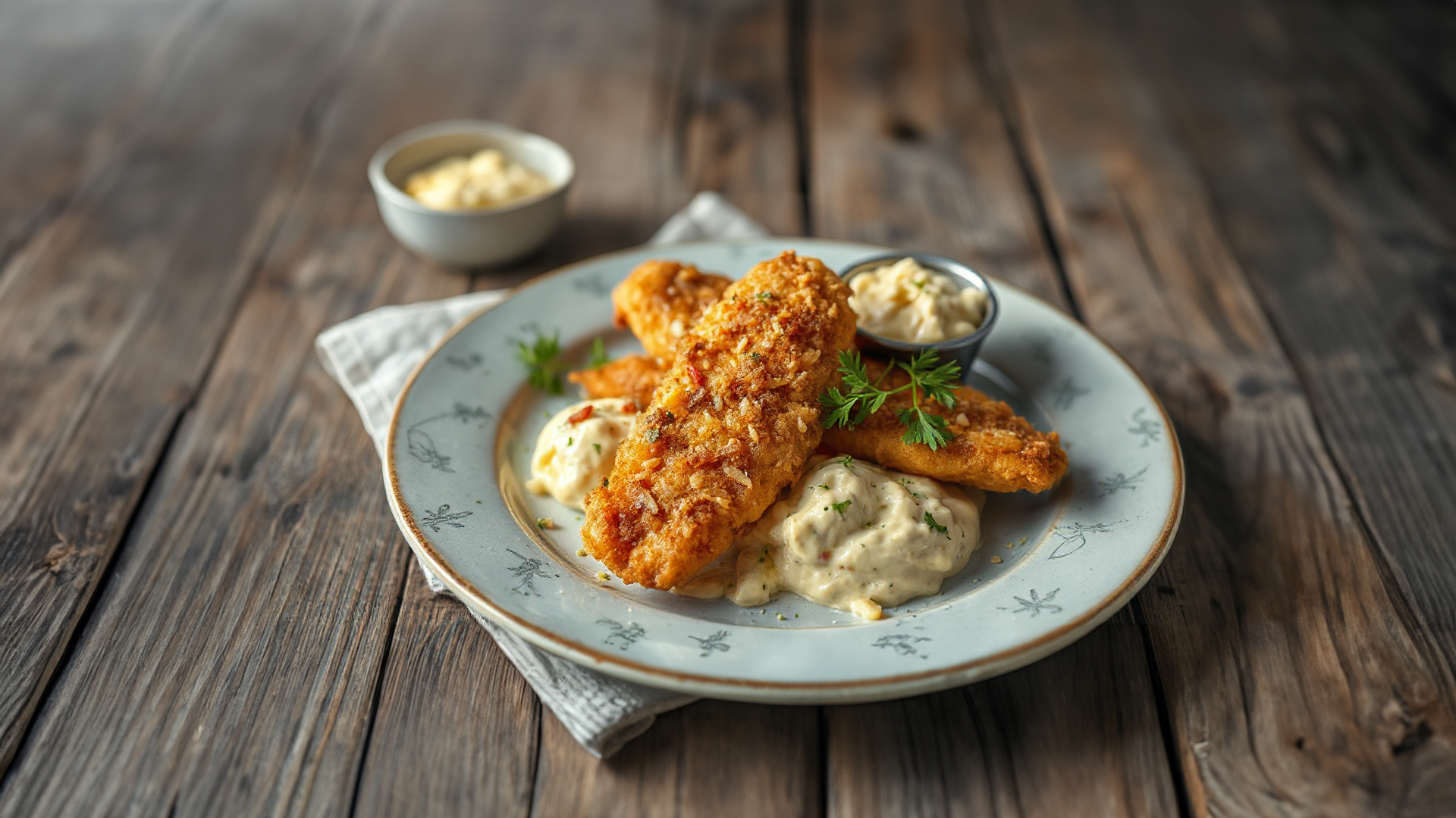 Knuspriger Backfisch mit Hausgemachter Remoulade