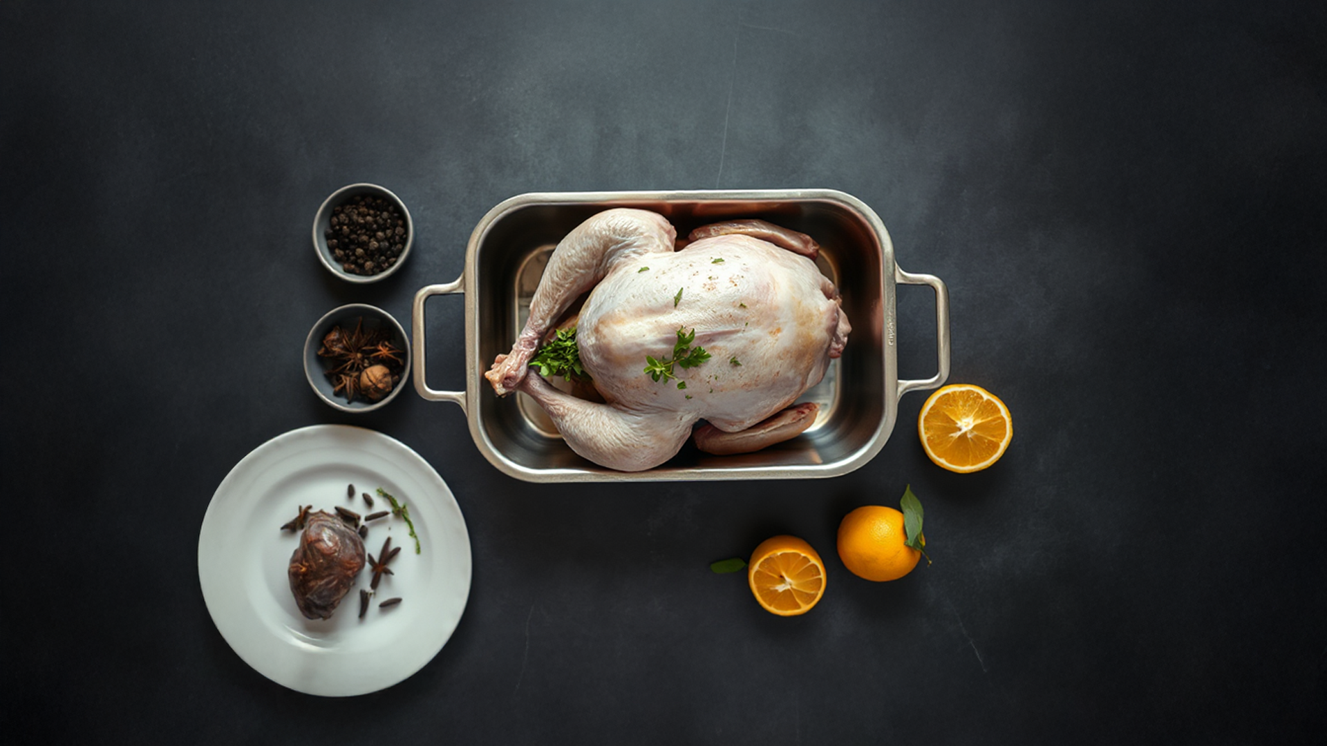 Krosse Bauernente in Zubereitung