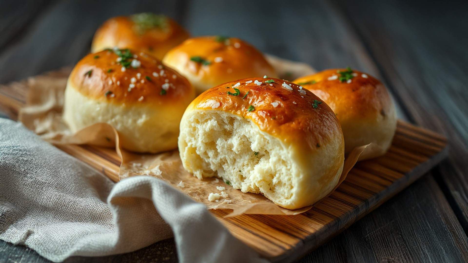 Mini Knoblauch-Brötchen mit Knoblauch-Paste