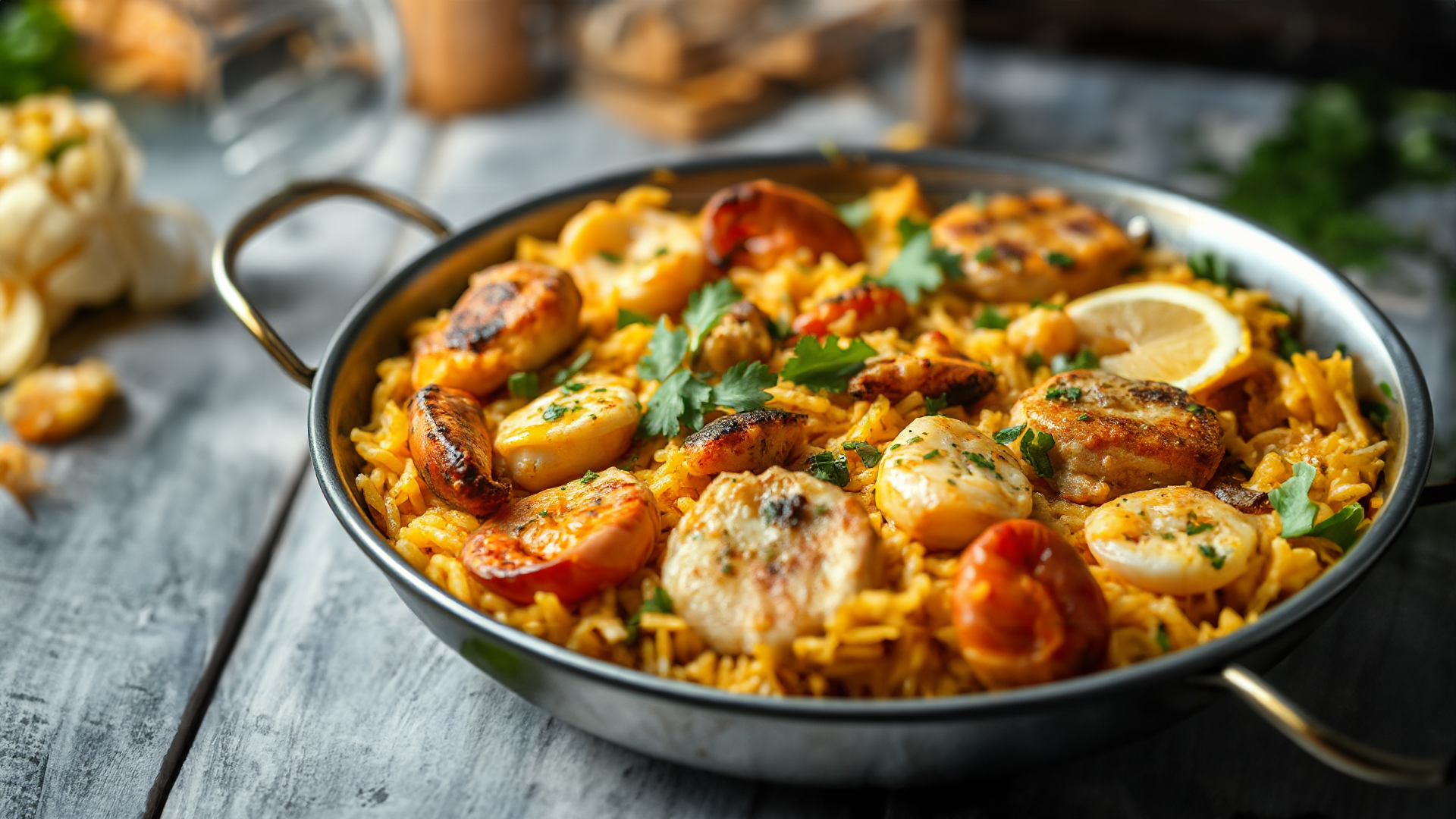 Paella Land und Meer