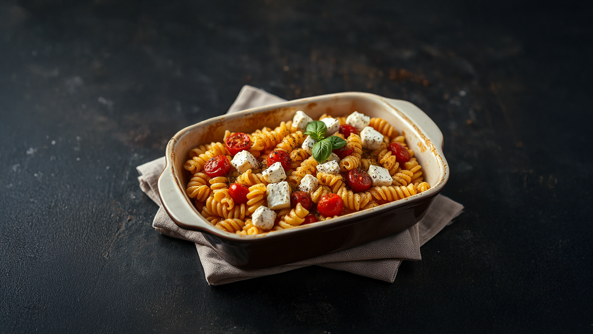 Köstliche Pasta mit Ofen-Feta und Tomatensauce