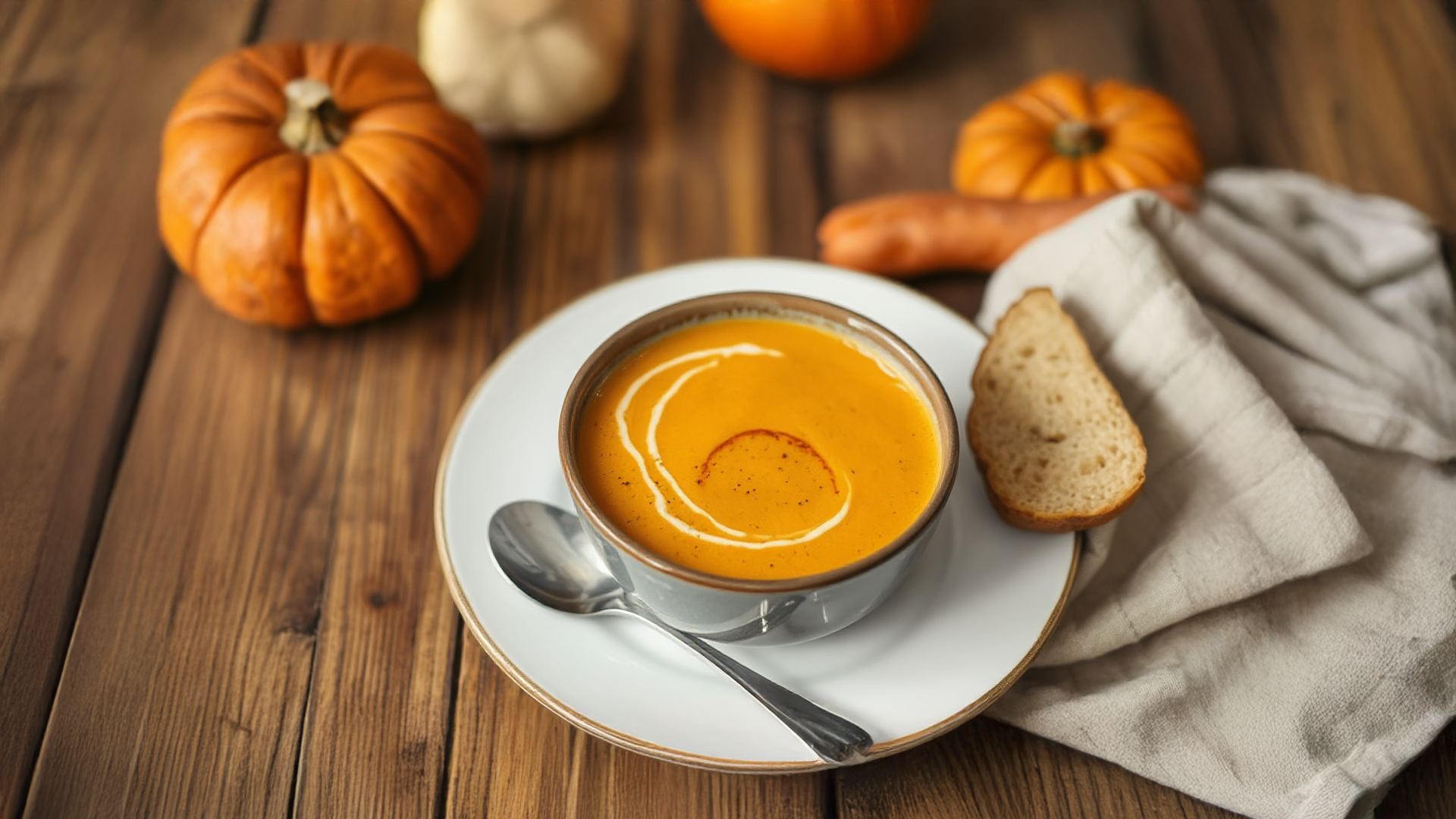 Süße Kürbis-Süßkartoffel-Suppe