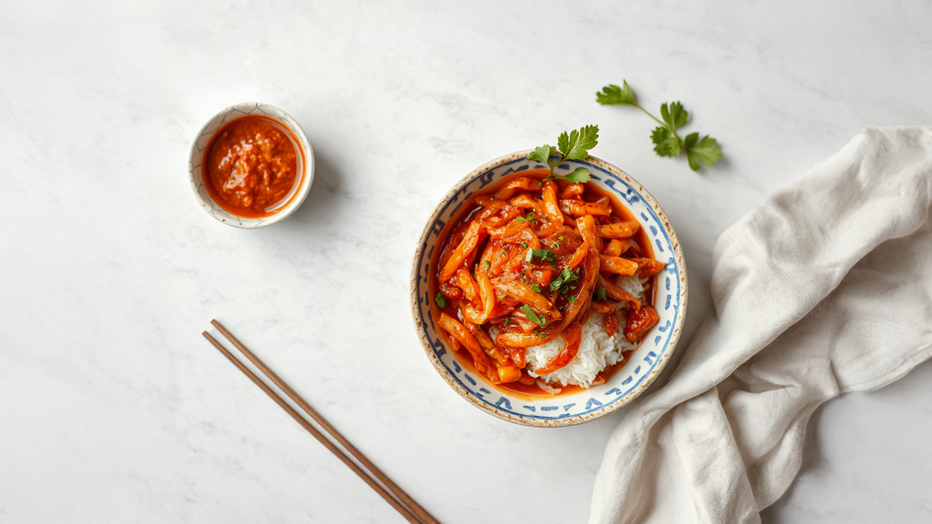 Traditionelles Kimchi mit Äpfeln und Ingwer